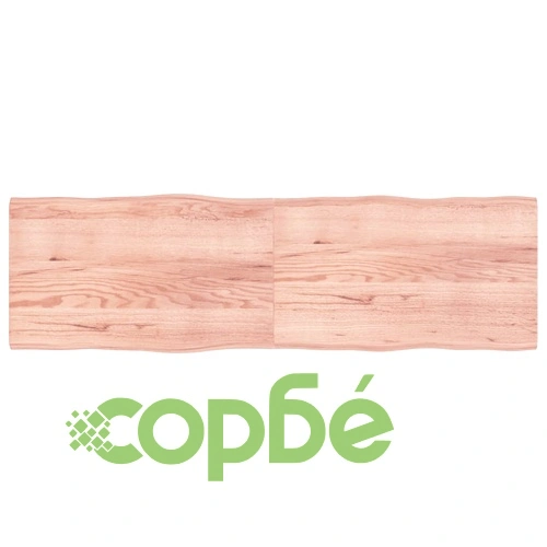 Плот за маса светлокафяв 200x60x(2-4) см обработен масивен дъб ➤ топ цена ➤ sorbe.bg