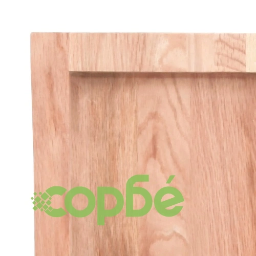 Плот за маса светлокафяв 220x40x(2-4) см обработен масивен дъб ➤ топ цена ➤ sorbe.bg