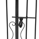 Градинска порта черна 121x8x120 см ковано желязо 