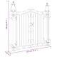 Градинска порта черна 121x8x120 см ковано желязо 