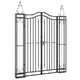 Градинска порта черна 121x8x150 см ковано желязо 