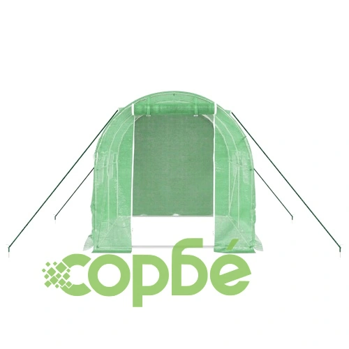 Оранжерия със стоманена рамка зелена 4 м² 2x2x2 м ➤ топ цена ➤ sorbe.bg