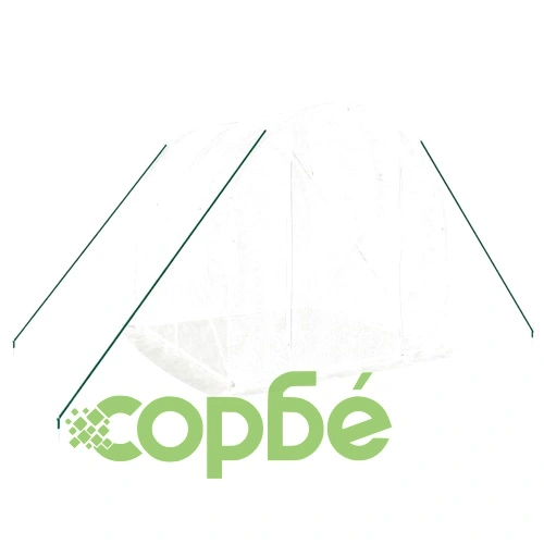 Оранжерия със стоманена рамка бяла 4 м² 2x2x2 м ➤ топ цена ➤ sorbe.bg