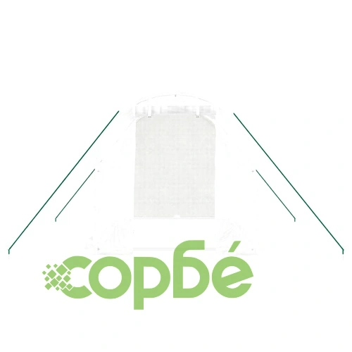 Оранжерия със стоманена рамка бяла 4 м² 2x2x2 м ➤ топ цена ➤ sorbe.bg