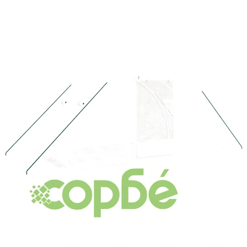 Оранжерия със стоманена рамка бяла 8 м² 4x2x2 м ➤ топ цена ➤ sorbe.bg