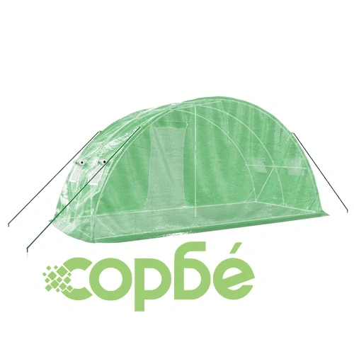 Оранжерия със стоманена рамка зелена 10 м² 5x2x2,3 м ➤ топ цена ➤ sorbe.bg