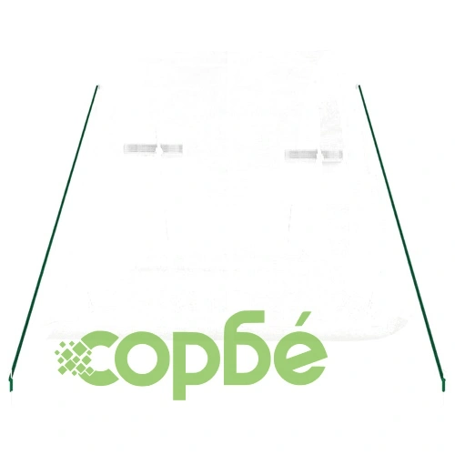 Оранжерия със стоманена рамка бяла 10 м² 5x2x2,3 м ➤ топ цена ➤ sorbe.bg