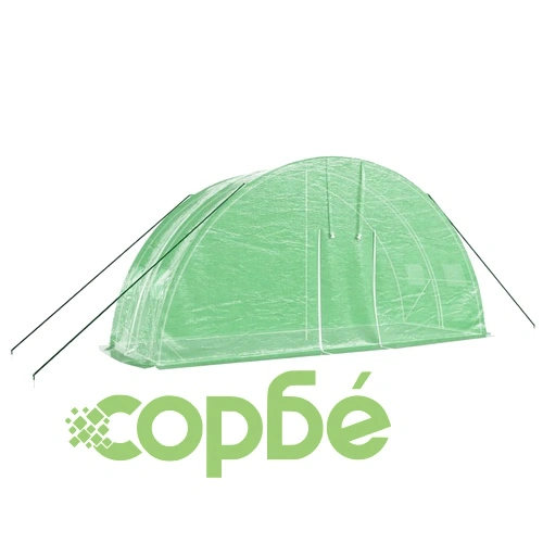 Оранжерия със стоманена рамка зелена 12 м² 6x2x2,85 м ➤ топ цена ➤ sorbe.bg