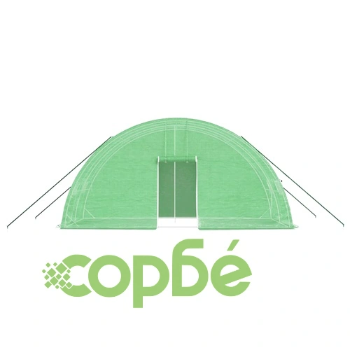 Оранжерия със стоманена рамка зелена 12 м² 6x2x2,85 м ➤ топ цена ➤ sorbe.bg