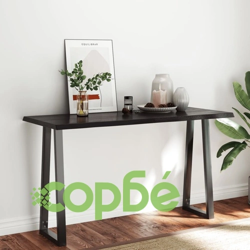 Плот за маса тъмнокафяв 140x60x(2-4) см обработен масивен дъб ➤ топ цена ➤ sorbe.bg