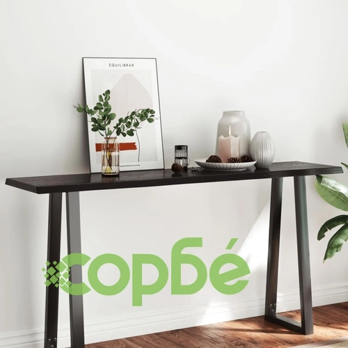 Плот за маса тъмнокафяв 160x40x(2-4) см обработен масивен дъб ➤ топ цена ➤ sorbe.bg