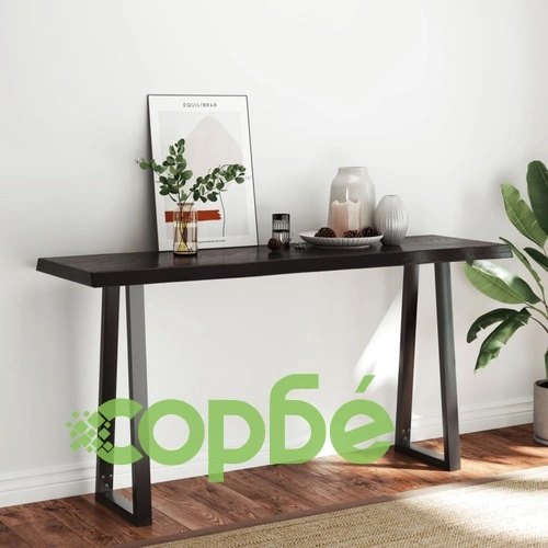 Плот за маса тъмнокафяв 160x50x(2-6) см обработен масивен дъб ➤ топ цена ➤ sorbe.bg