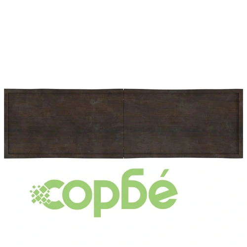 Плот за маса тъмнокафяв 220x60x(2-6) см обработен масивен дъб ➤ топ цена ➤ sorbe.bg