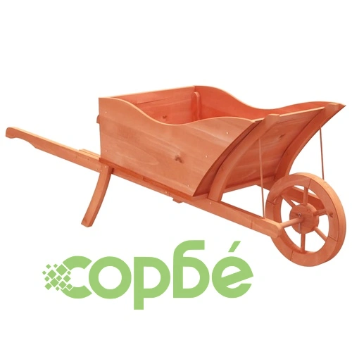 Плантер количка 128x45,5x43 см масивна ела ➤ топ цена ➤ sorbe.bg