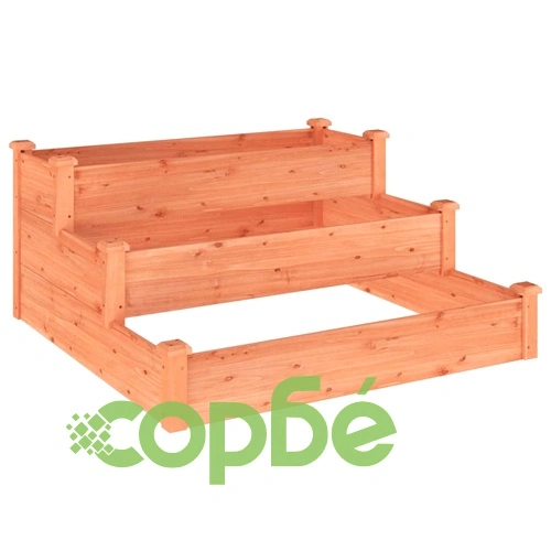 Градинско повдигнато легло, кафяво, 120x120x56 см, масивна ела на топ цена от sorbe.bg Градинско повдигнато легло, кафяво, 120x120x56 см, масивна ела ➤ топ цена ➤ sorbe.bg