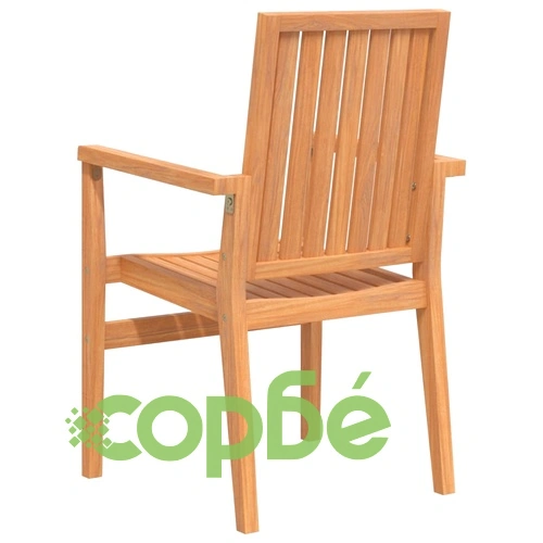 Стифиращи градински столове 2 бр 56,5x57,5x91 см тик масив ➤ топ цена ➤ sorbe.bg