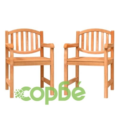 Градински столове, 2 бр, 58x59x88 см, тиково дърво масив ➤ топ цена ➤ sorbe.bg