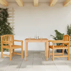 Градински столове, 2 бр, 58x59x88 см, тиково дърво масив