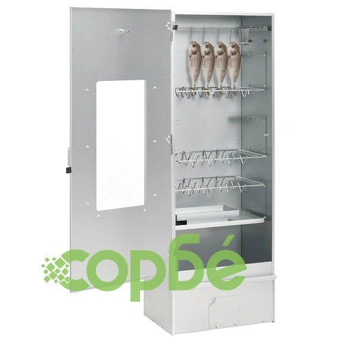 BBQ опушвач с дървесен чипс 44,5x29x110 см поцинкована стомана ➤ топ цена ➤ sorbe.bg