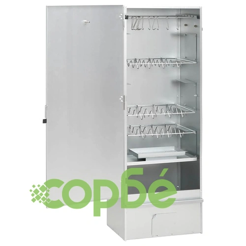 BBQ опушвач с дървесен чипс 44,5x29x110 см поцинкована стомана ➤ топ цена ➤ sorbe.bg