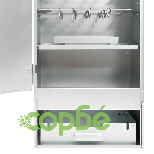 BBQ опушвач с дървесен чипс 44,5x29x110 см поцинкована стомана ➤ топ цена ➤ sorbe.bg