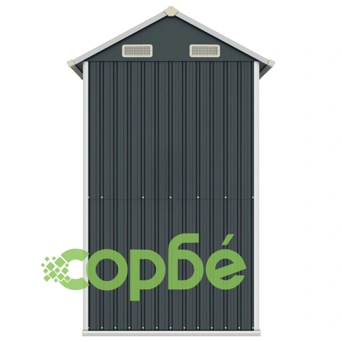 Градинска барака антрацит 192x152,5x237 см поцинкована стомана ➤ топ цена ➤ sorbe.bg