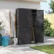 Външен шкаф за съхранение, черен, 97x37x165 см, PP