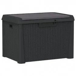Градинска кутия за съхранение с възглавница антрацит 125 л PP