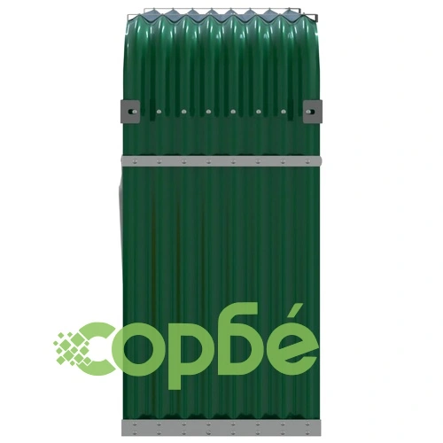 Поставка за дърва, зелена, 120x45x100 см, поцинкована стомана ➤ топ цена ➤ sorbe.bg