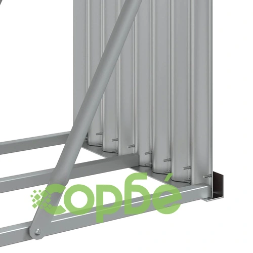 Поставка за дърва, зелена, 180x45x100 см, поцинкована стомана ➤ топ цена ➤ sorbe.bg