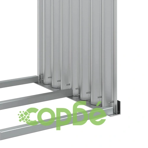 Поставка за дърва, светлосив, 120x45x100см, поцинкована стомана ➤ топ цена ➤ sorbe.bg