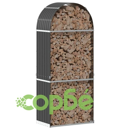 Поставка за дърва, антрацит, 80x45x190 см, поцинкована стомана ➤ топ цена ➤ sorbe.bg