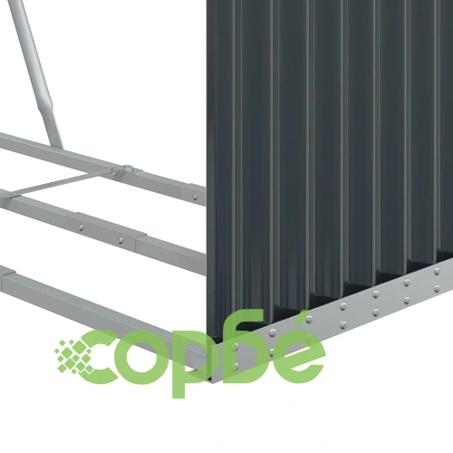 Поставка за дърва, антрацит, 120x45x140 см, поцинкована стомана ➤ топ цена ➤ sorbe.bg