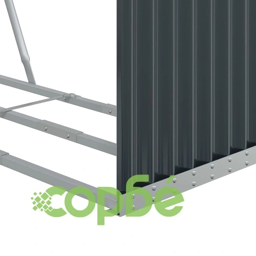 Поставка за дърва, антрацит, 120x45x210 см, поцинкована стомана ➤ топ цена ➤ sorbe.bg