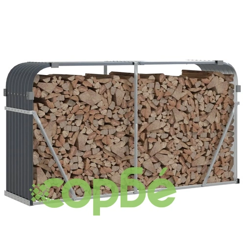 Поставка за дърва, антрацит, 180x45x100 см, поцинкована стомана ➤ топ цена ➤ sorbe.bg