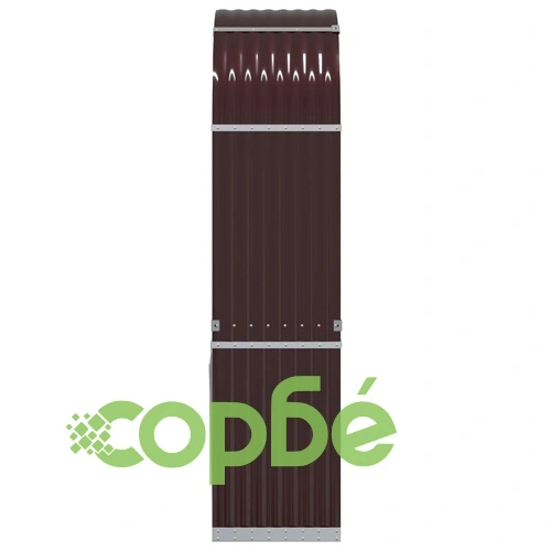 Поставка за дърва, кафяв, 80x45x190 см, поцинкована стомана ➤ топ цена ➤ sorbe.bg