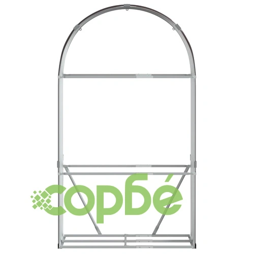 Поставка за дърва, кафяв, 120x45x210 см, поцинкована стомана ➤ топ цена ➤ sorbe.bg