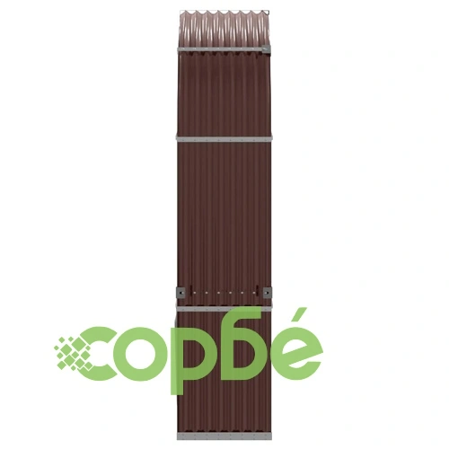 Поставка за дърва, кафяв, 120x45x210 см, поцинкована стомана ➤ топ цена ➤ sorbe.bg