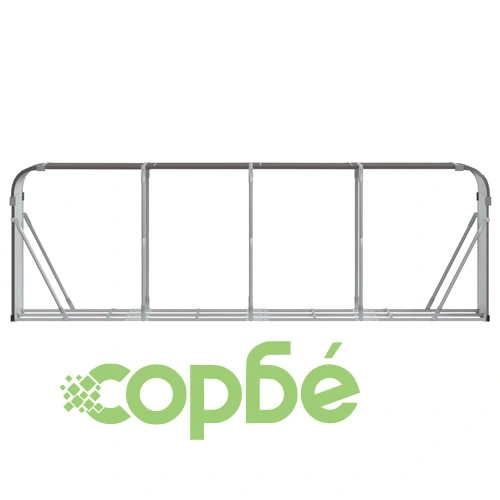 Поставка за дърва, кафяв, 300x45x100 см, поцинкована стомана ➤ топ цена ➤ sorbe.bg