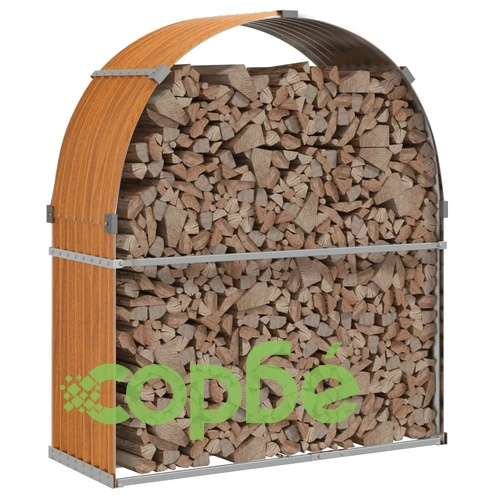 Поставка за дърва, дървесен вид, 120x45x140 см, стомана ➤ топ цена ➤ sorbe.bg