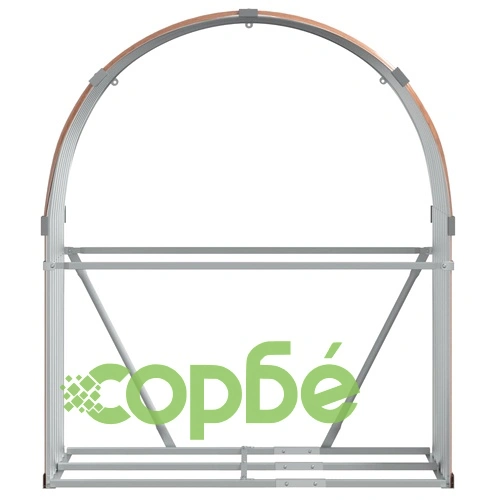 Поставка за дърва, дървесен вид, 120x45x140 см, стомана ➤ топ цена ➤ sorbe.bg