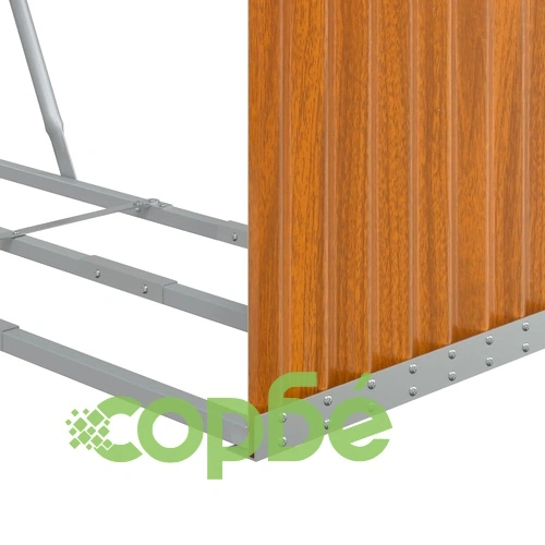 Поставка за дърва, дървесен вид, 120x45x140 см, стомана ➤ топ цена ➤ sorbe.bg