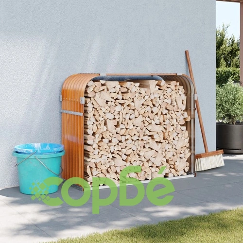 Поставка за дърва, дървесен вид, 120x45x100 см, стомана ➤ топ цена ➤ sorbe.bg