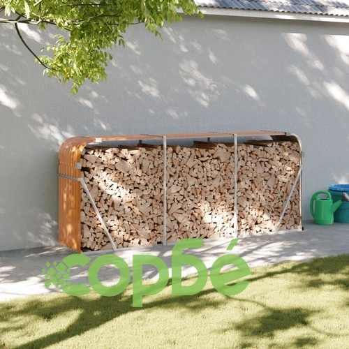 Поставка за дърва, дървесен вид, 234x45x100 см, стомана ➤ топ цена ➤ sorbe.bg