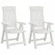 Градински накланящи се столове, 2 бр, бели, PP