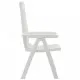 Градински накланящи се столове, 2 бр, бели, PP