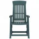 Градински накланящи се столове, 2 бр, зелени, PP