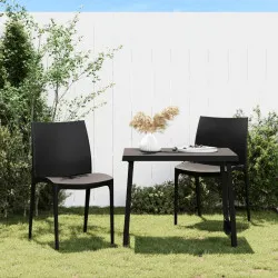 Градински столове, 2 бр, антрацит, 50x46x80 см, полипропилен