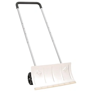 Лопата за сняг с дръжка сребриста 61 см стоманено острие