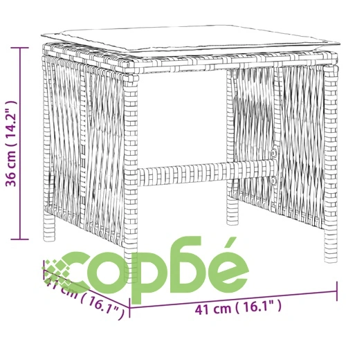 Външни табуретки с възглавници 4 бр бежови 41x41x36см полиратан ➤ топ цена ➤ sorbe.bg